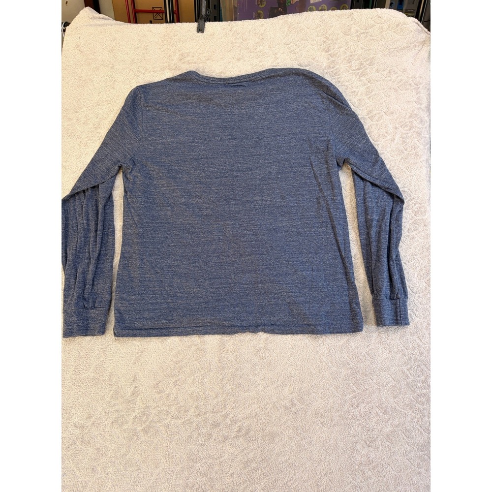 Polo Ralph Lauren Mens V-Neck Long Sleeve T-Shirt Blue Heather‎ Cotton Large L - Picture 3 of 9